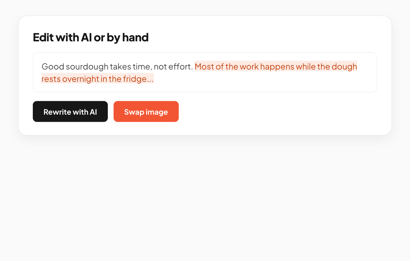 Edit with AI or by hand